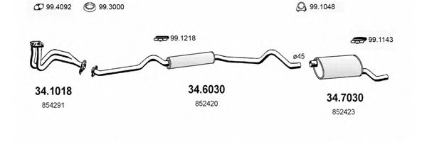 ASSO ART1771 Exhaust System